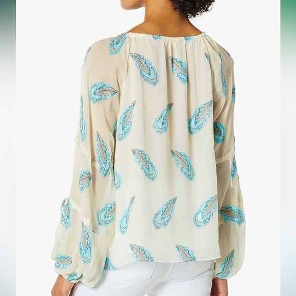 Ramy Brook Women's Long Sleeve Printed Paulette Top - Picture 6 of 11